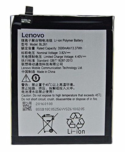 Lenovo K5 Note battery original {Model:BL261} 3500mAh with