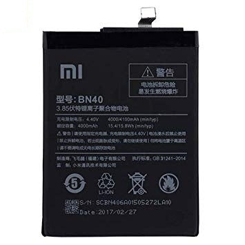 Xiaomi Redmi pro and Redmi prime Battery Original (Model-BN40) 4000 mAh
