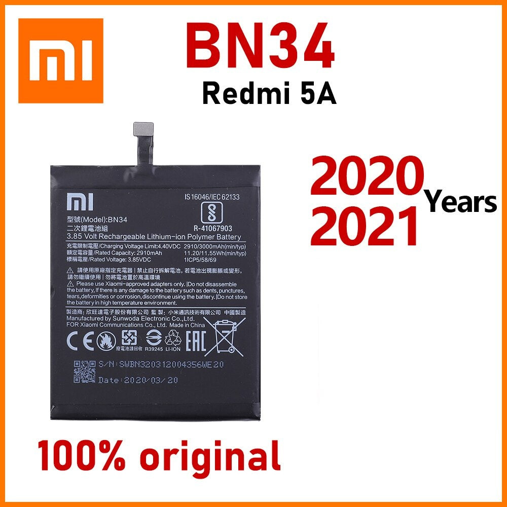 Redmi 5a Battery Model Bn34 Mobile Model Name Xiaomi Redmi