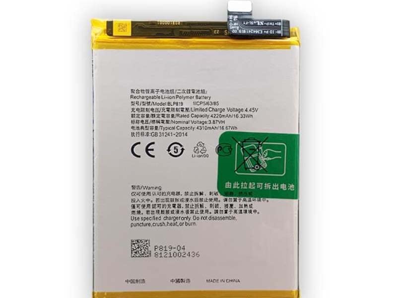 Realme A57 Battery Original (BLP819) 4310mAh with warranty