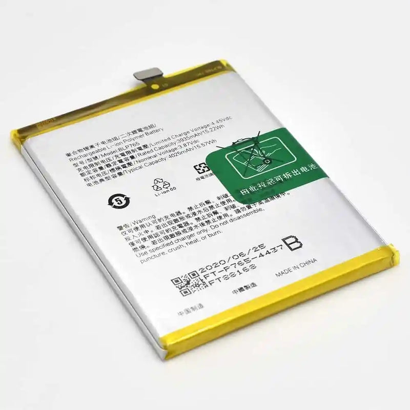 Oppo Reno 3 / A91 / F15 Battery Original (Model:BLP765) 4025mAh with Warranty
