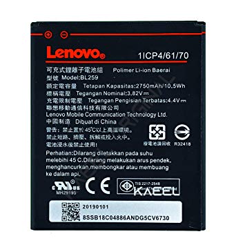 Lenovo Vibe K5 battery original {Model:BL259} 2750mAh with 3 months warranty