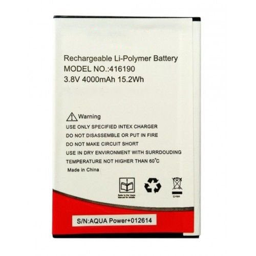 Intex Aqua Power Plus Battery original {Model:416190} 4000mAh 3.8v with 3 Months Warranty}