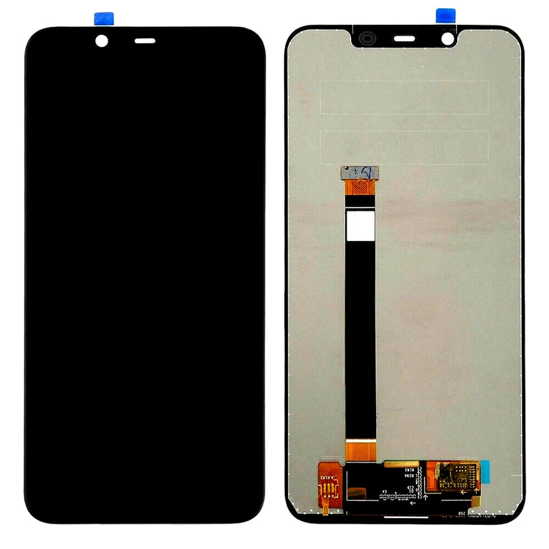 LCD with Touch Screen for Nokia 7.1 Plus (display glass folder combo ) - Black