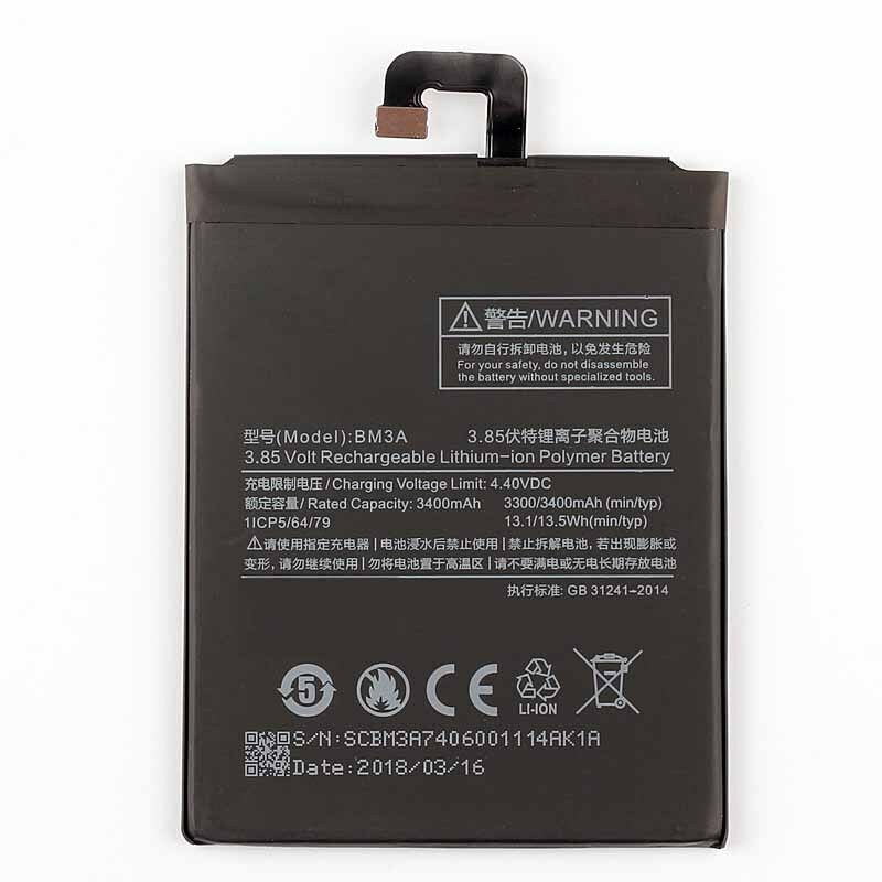 Xiaomi Mi Note 3 Battery Orignal (Model-BM3A)3400mAh with 3 months warranty.