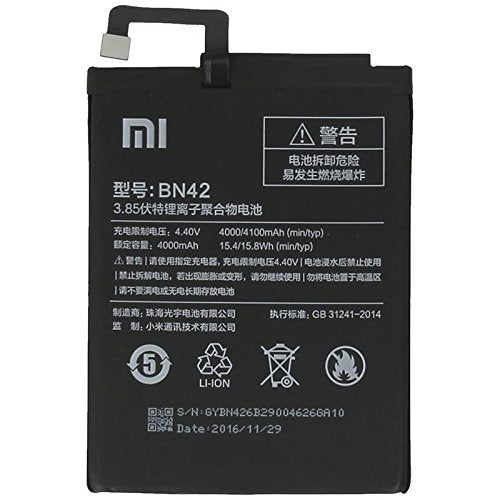 Xiaomi Redmi 4 Battery Original (Model-BN42) 4000mAh with 3 months warranty.