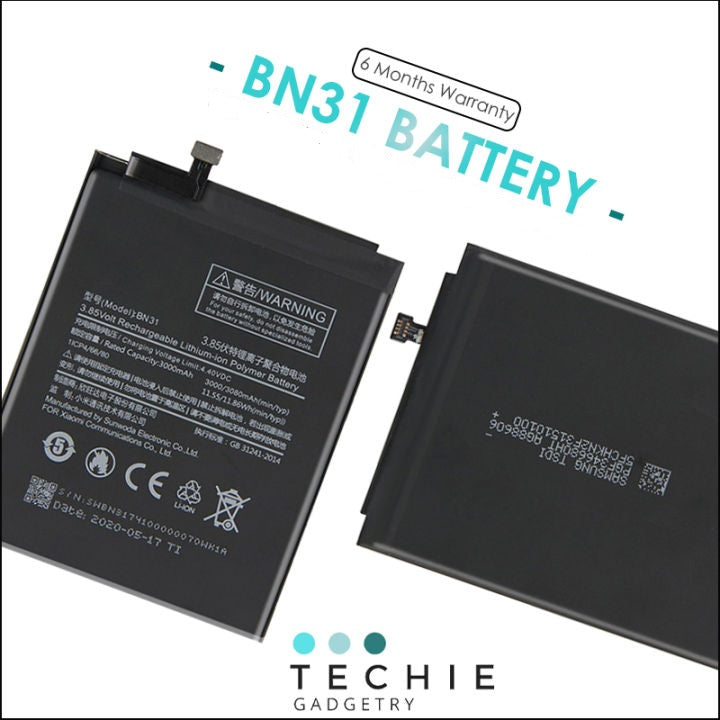Xiaomi Mi Redmi Note 5A Pro Battery Orignal (Model-BN 31) 3000 mAh with 6 month warranty.