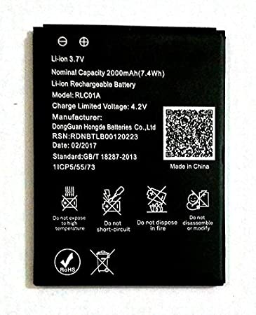 LYF Flame 1 Battery original(Model-RLC01A)2000mAh  3.7v with 3 months warranty.