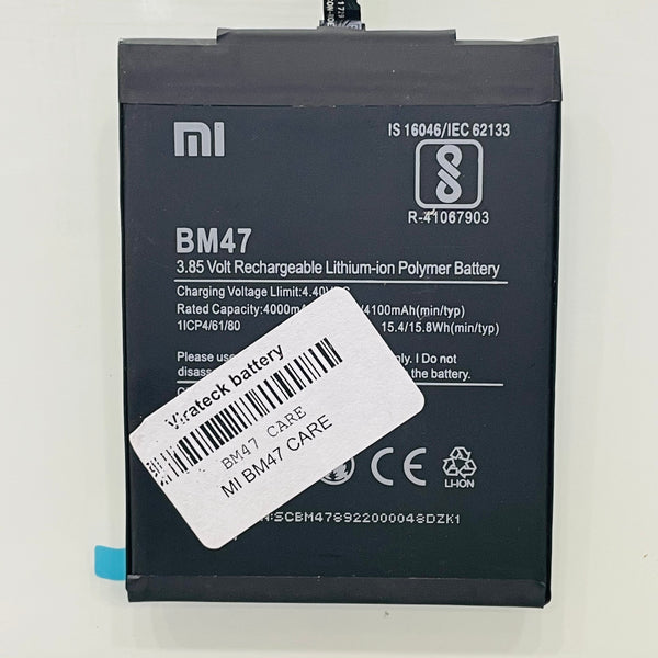 Xiaomi Mi Redmi 4s Battery original (BM-47) 4000 – Virateck
