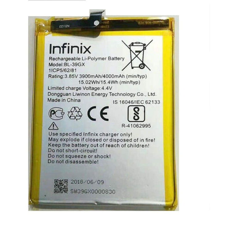 infinix Hot S3 Battery Original (Model-BL-39GX) 4000mAh 3.8v with 3 months warranty.