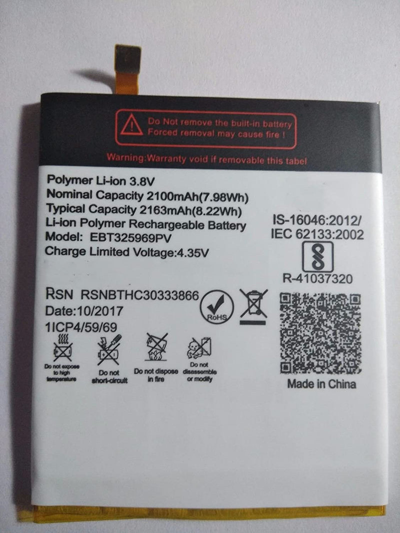 Lyf Water 11 Battery original (Model-EBT325969PV) 2100mAh 3.8v with 3 months warranty.