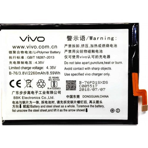 Vivo Y627 battery origianl {Model:B-76} 2260 mAh with 3 months warranty