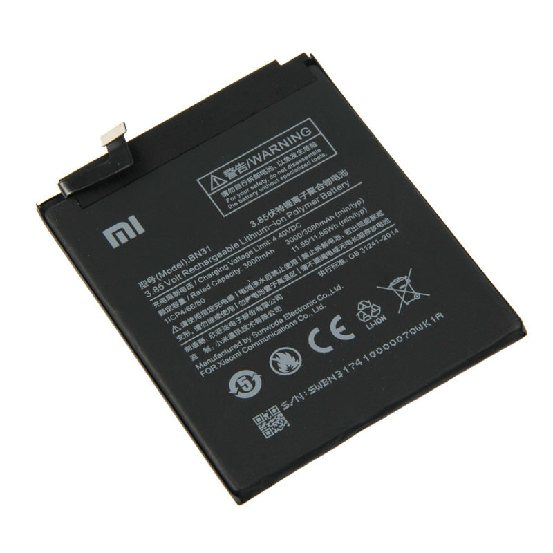 Xiaomi Mi Y1 battery original {Model: BN31} 3000mah with warranty