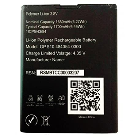 Reliance LYF Flame CP5 Battery original(Model-GP.S10.484354-0300)1650mAH 3.8v with 3 months warranty.