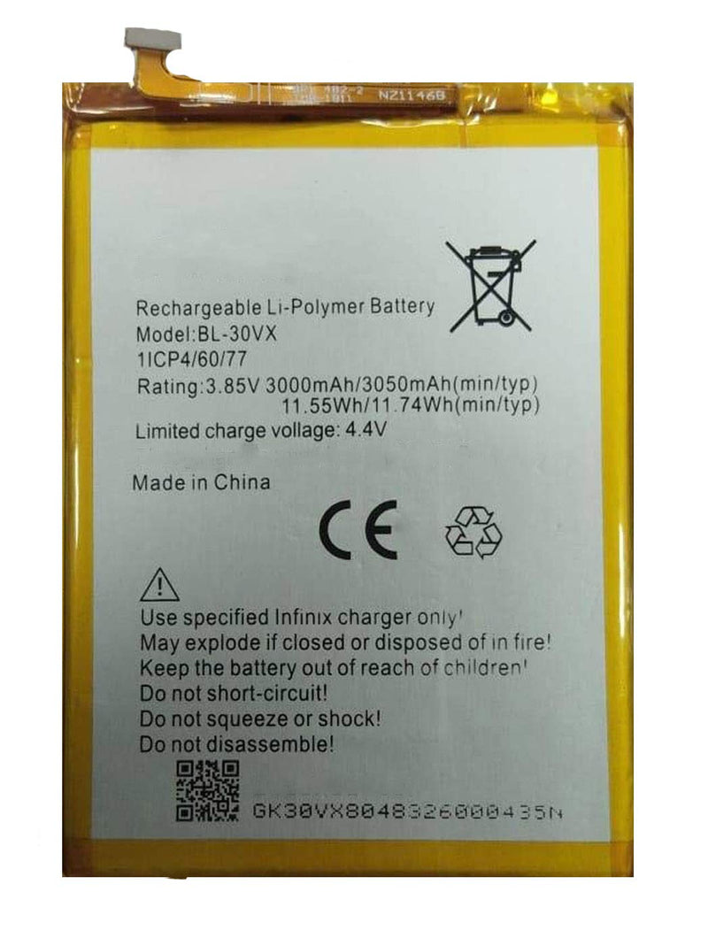 Infnix BL-30VX Battery original (Model-BL-30VX)3050 mAh 3.8v with 3 months warranty.