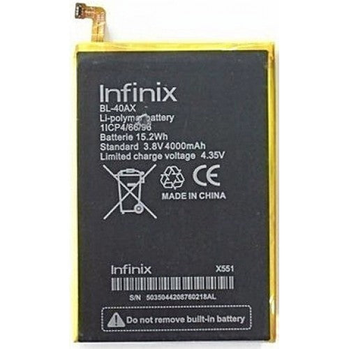 infinix Hot Note X551 Battery Original(Model-BL-40AX) 4000mAh 3.8v with 3 months warranty.