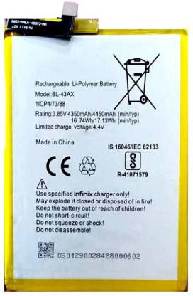infinix Zero 5 X60B  Battery Original(Model-BL43AX)4450mAh 3.8v with 3 months warranty.