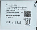 Lyf Water 10  Battery original (Model-LS-5020) 1800mAh 3.8v  with 3 months warranty.