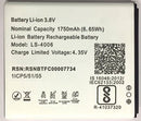LYF Flame 7 Battery original  (Model-LS-4006) 1750mAh 3.8v with 3 months warranty.