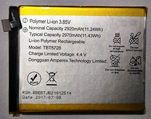 Lyf Water 6 Battery original (Model-TBT5728) 2920mAh 3.8v with 3 months warranty.