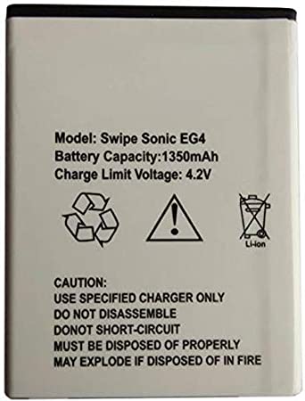 Swipe Sonic EG4 Battery original (Model-Swipe Sonic EG4) 1350mAh 4.2 with 3 months warranty.